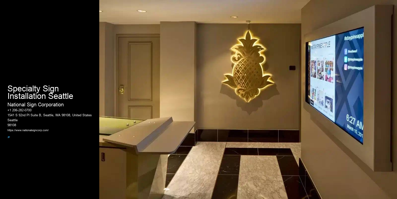 Commercial Led Sign Installation Specialty Sign Installation Seattle