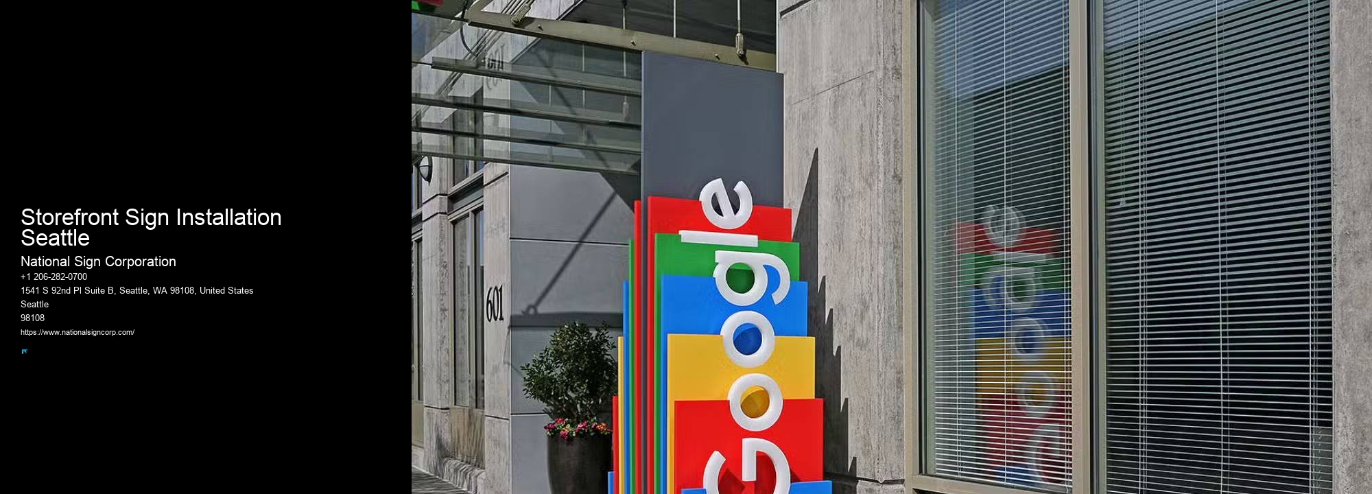 Hanging Sign Installation Storefront Sign Installation Seattle