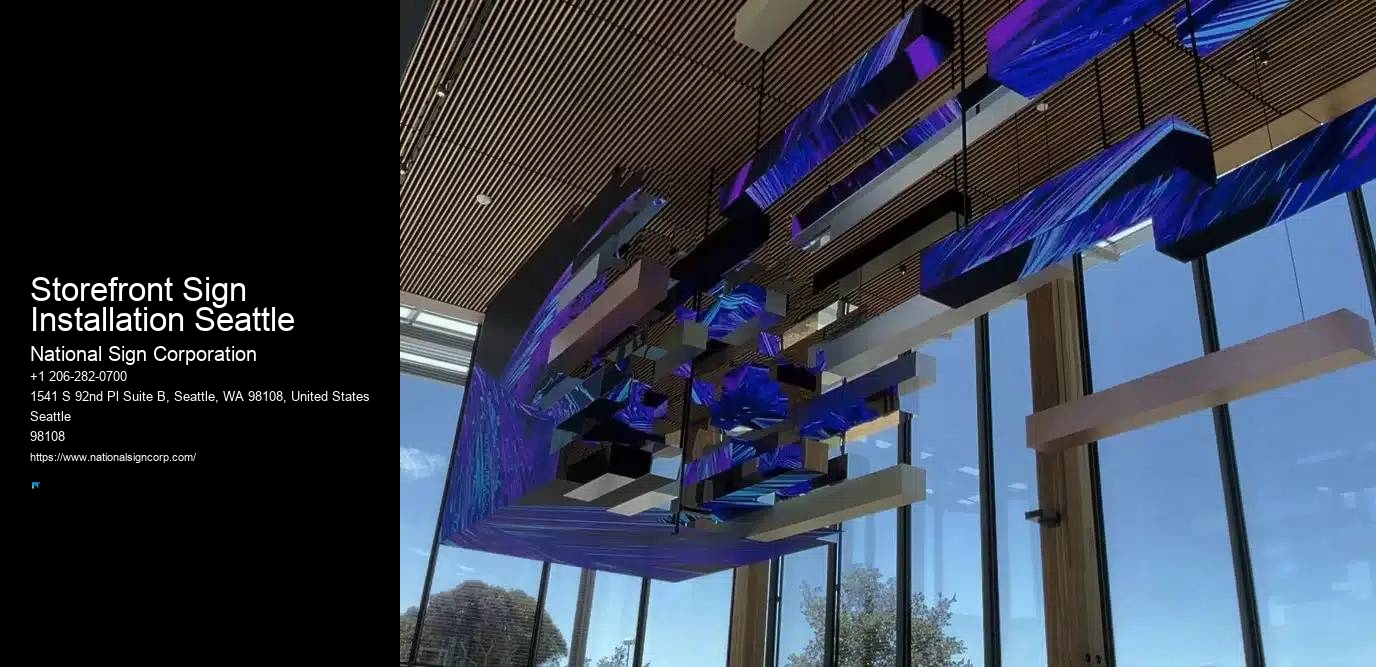 Indoor Menu Board Installation Storefront Sign Installation Seattle