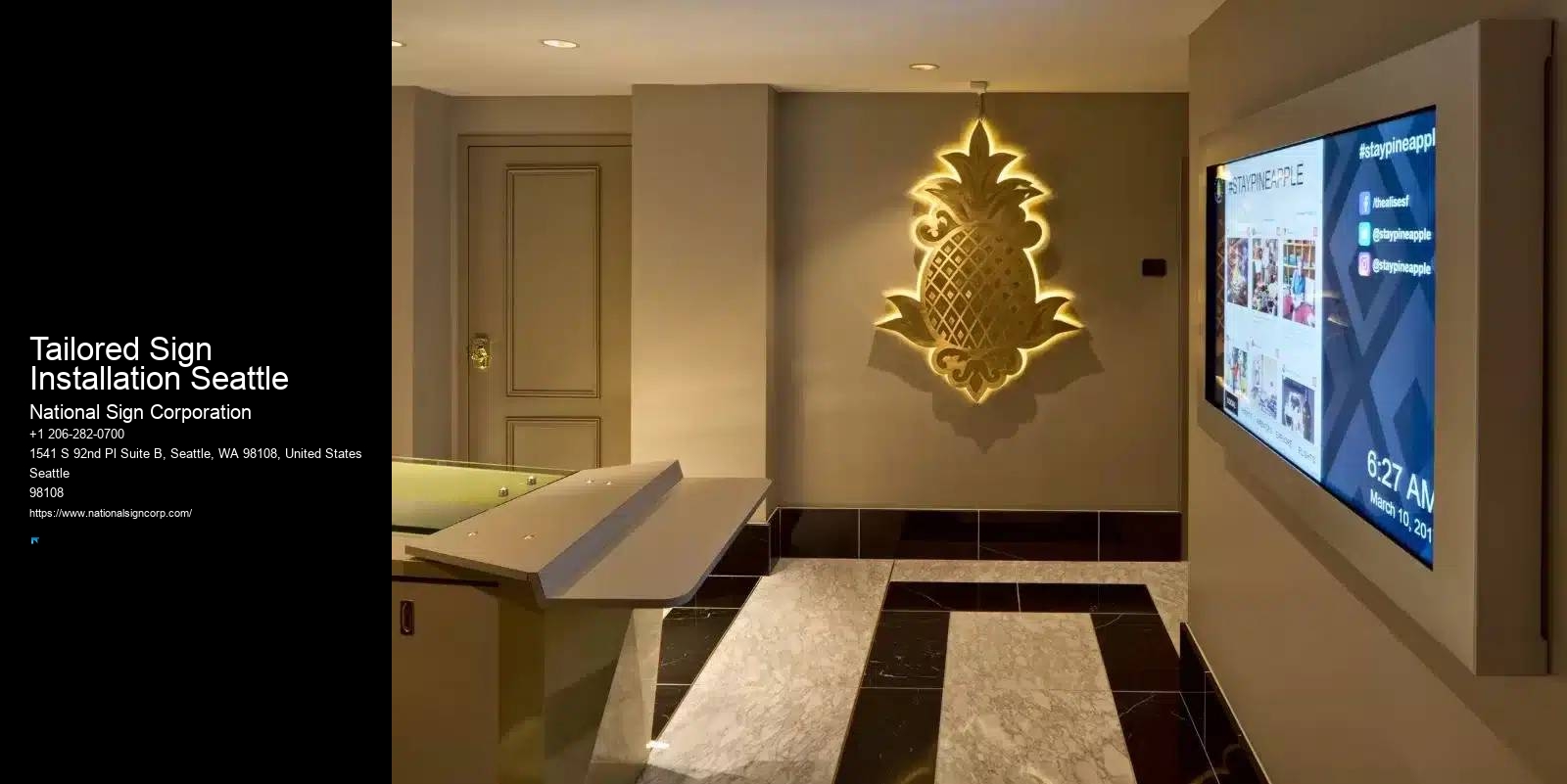 Office Signage Solutions Tailored Sign Installation Seattle