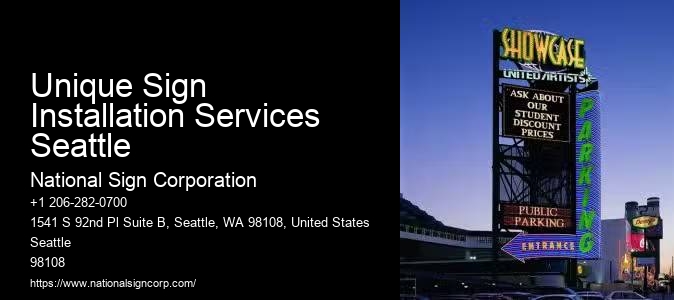 Indoor Business Signs Unique Sign Installation Services Seattle