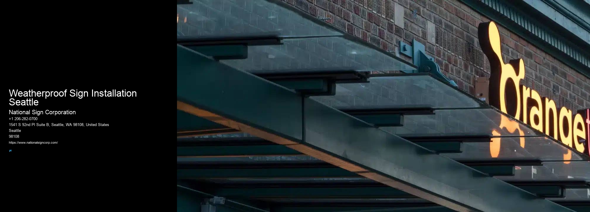 Storefront Sign Installation Weatherproof Sign Installation Seattle