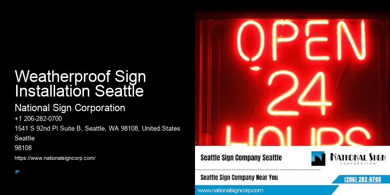 Hanging Banner Installation Weatherproof Sign Installation Seattle