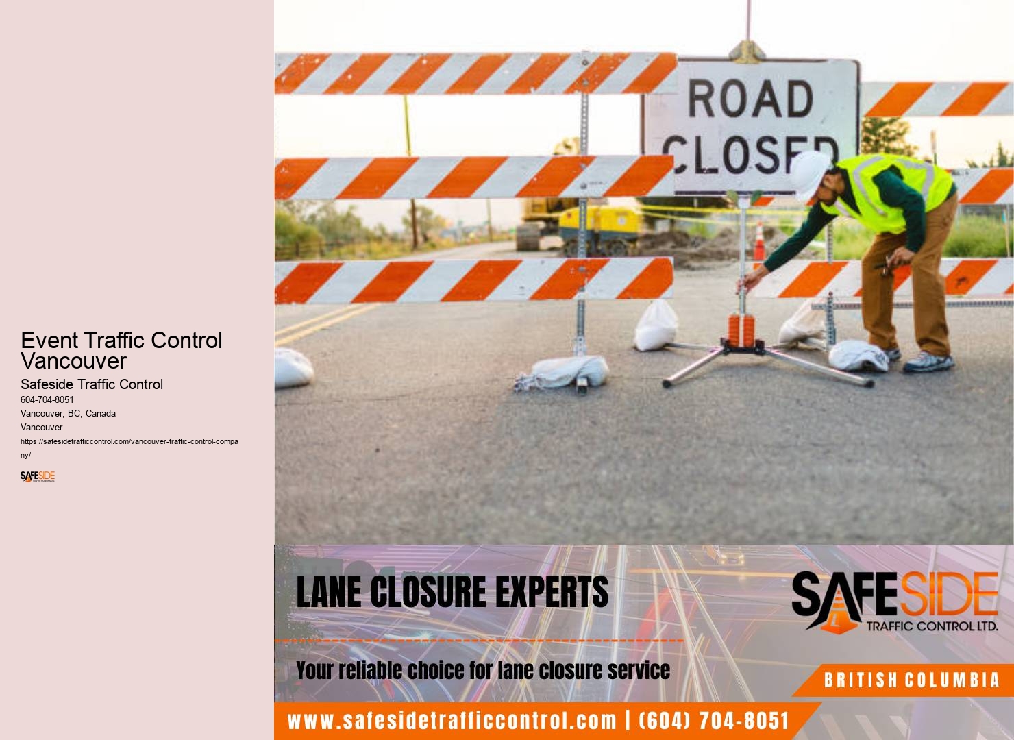 Construction site traffic control training Event Traffic Control Vancouver