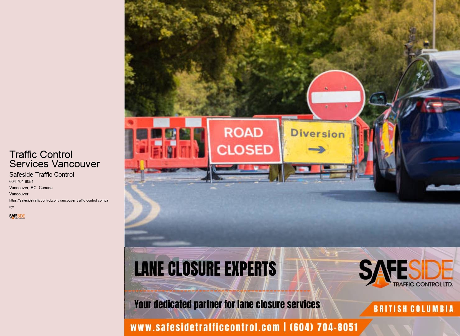 Traffic Control Services Vancouver construction site safety equipment