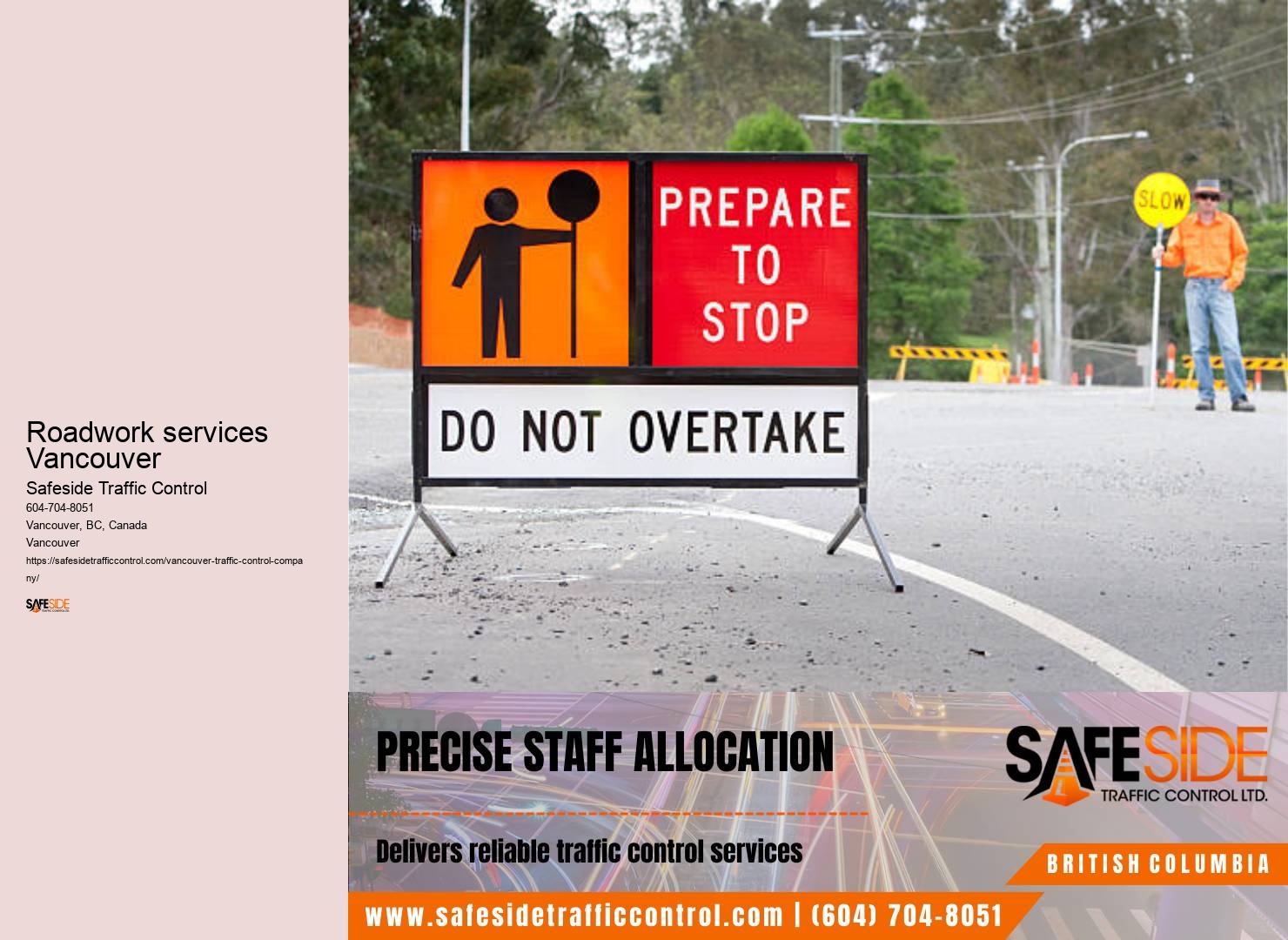 Flagging services in Roadwork services Vancouver