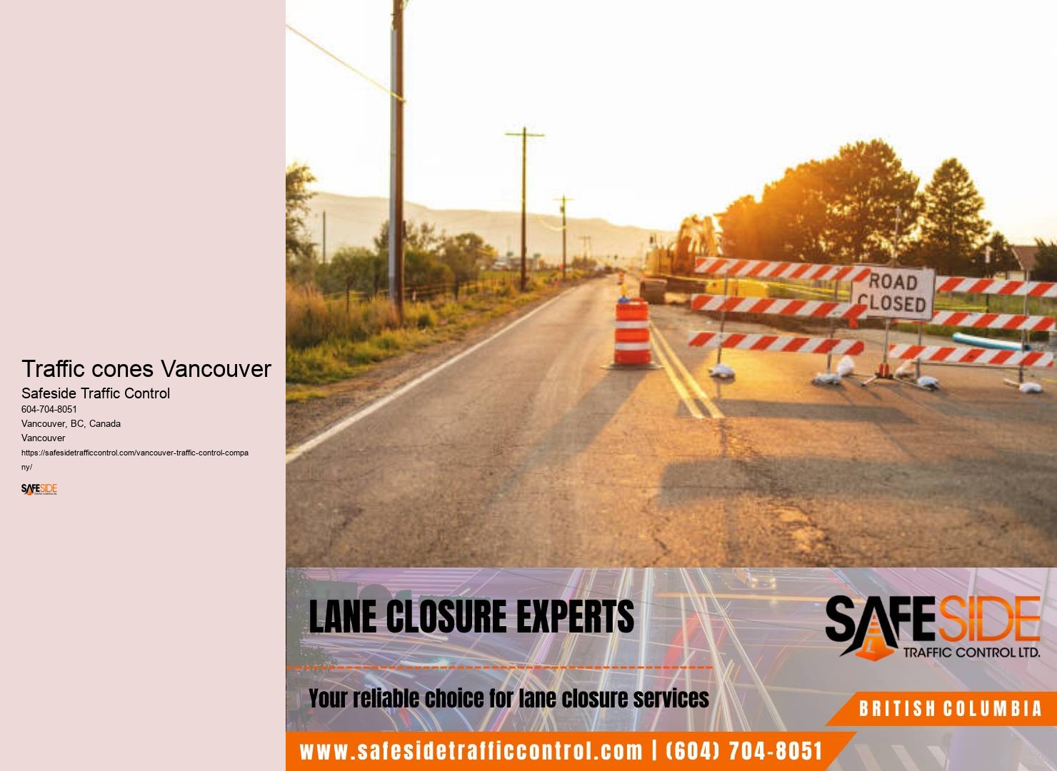 Traffic Controller Hiring Traffic cones Vancouver