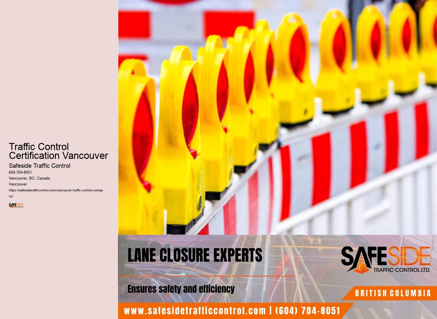 Traffic Control Certification Vancouver roadwork flagging services