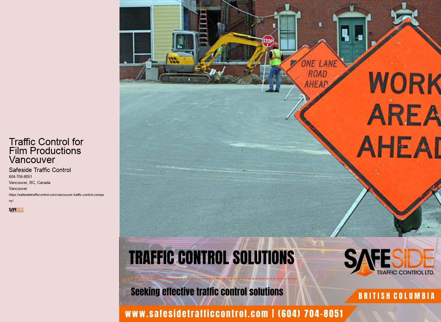 Traffic Control for Film Productions Vancouver traffic management consulting