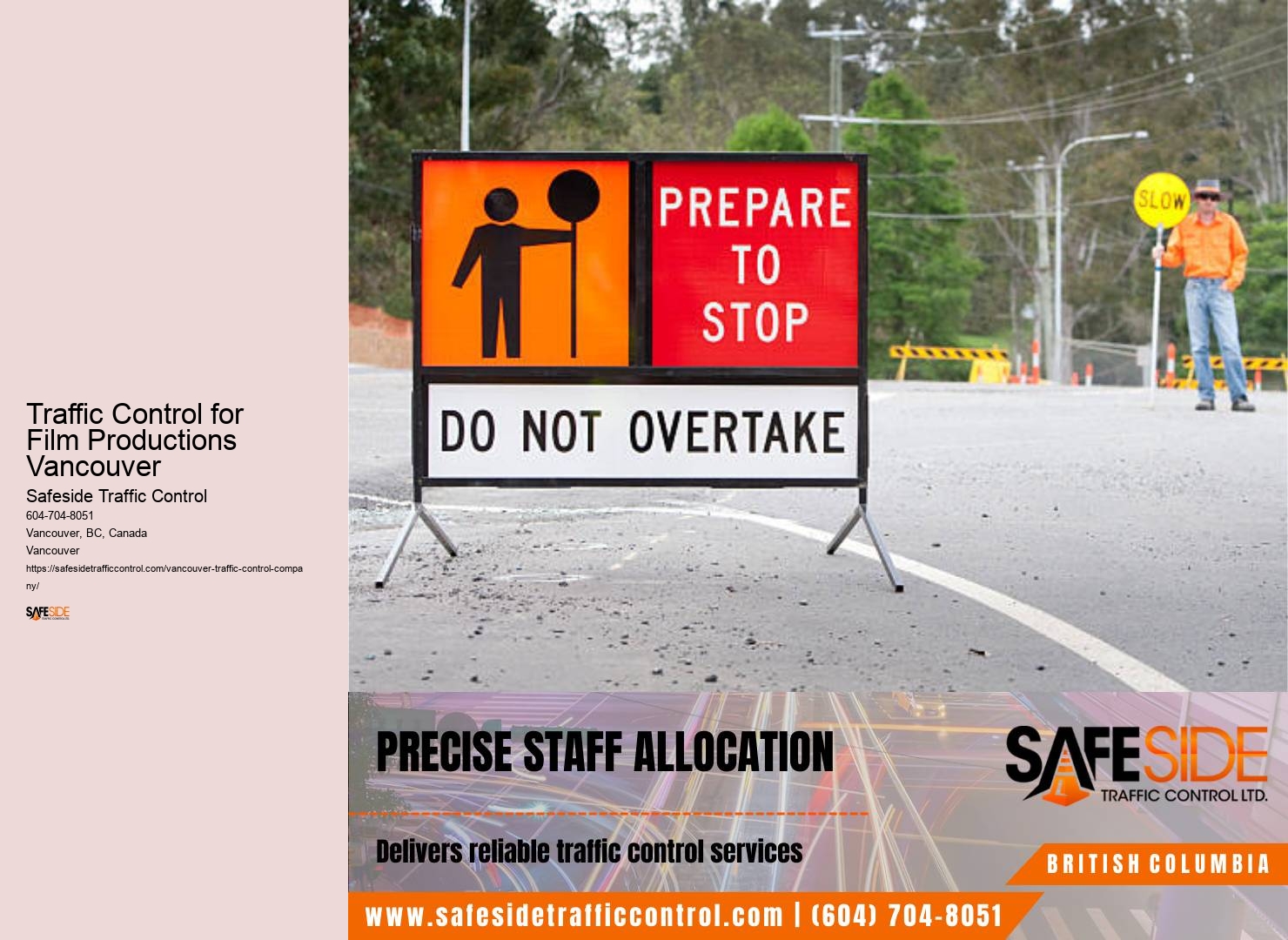 Traffic Control for Film Productions Vancouver pedestrian safety awareness campaigns