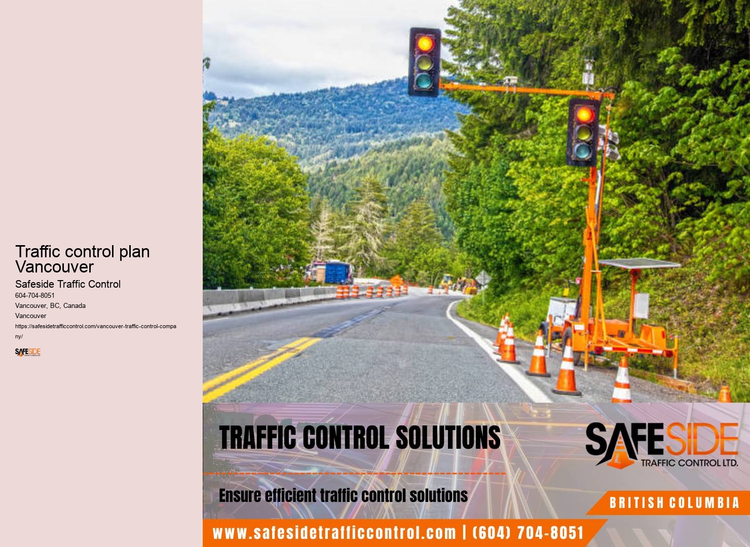 Construction traffic management Traffic control plan Vancouver