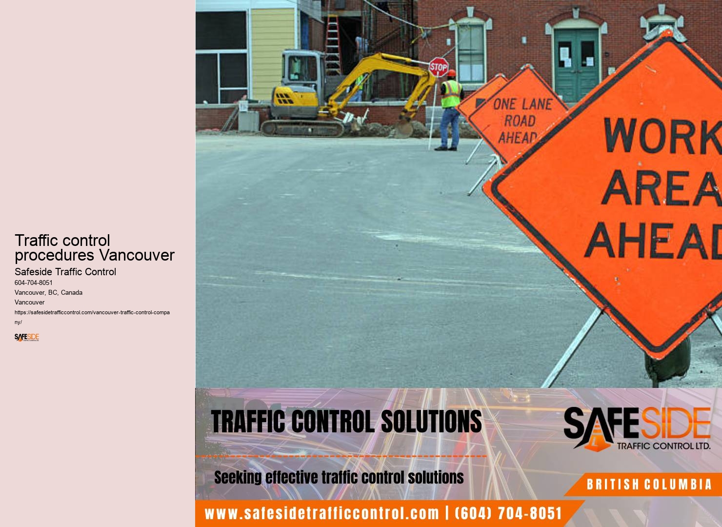 Efficient road closures Traffic control procedures Vancouver