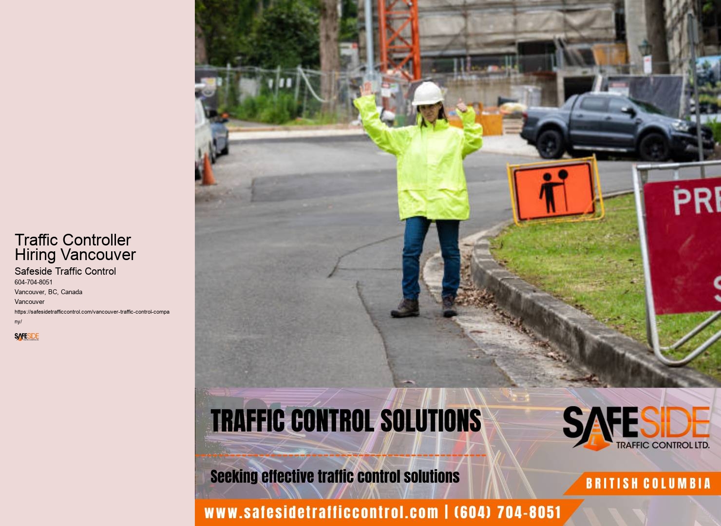 Traffic Controller Hiring Vancouver roadwork traffic management consulting