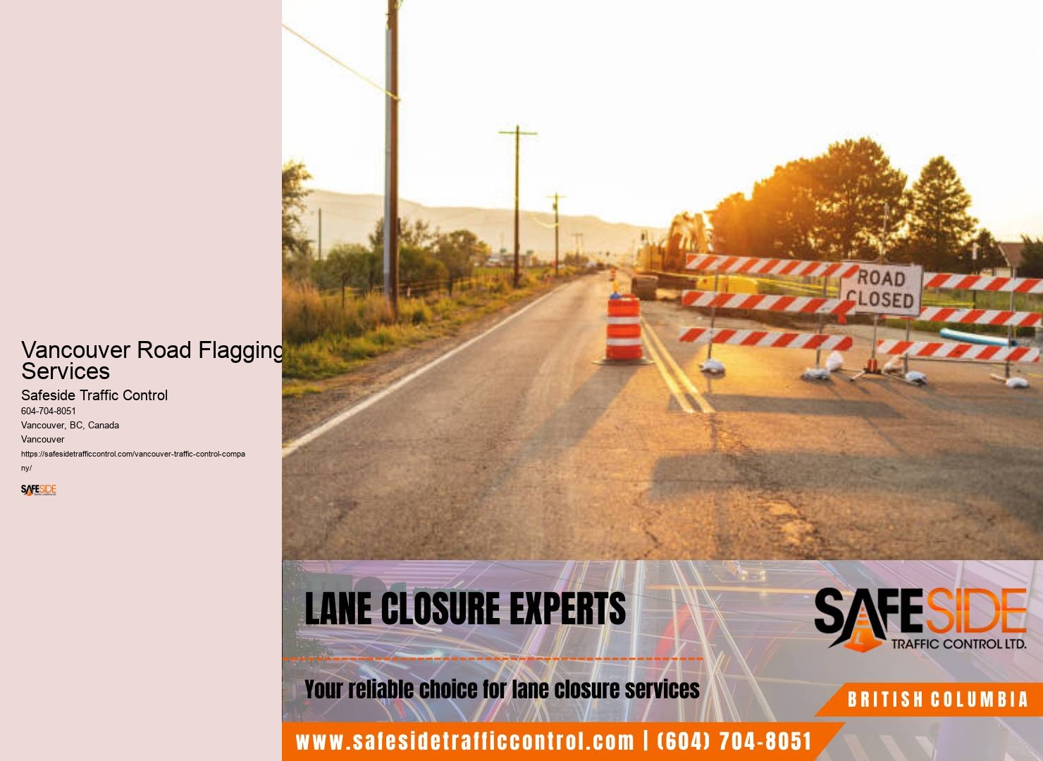 Roadwork traffic control training programs Vancouver Road Flagging Services