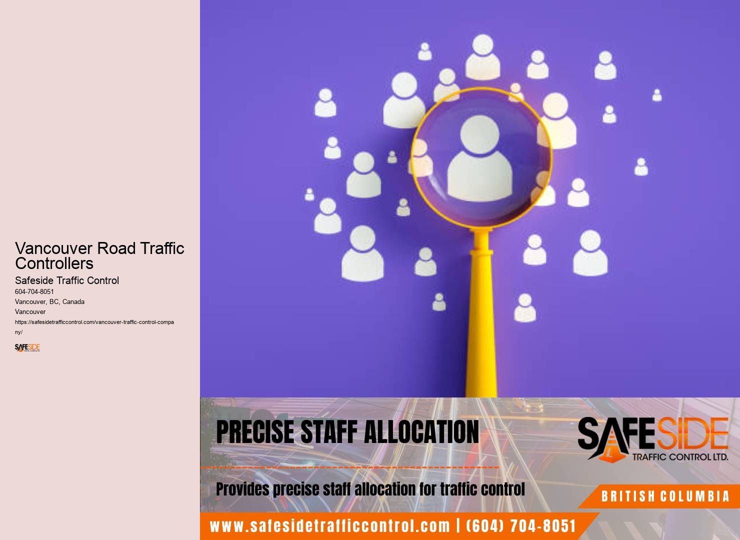 Vancouver Road Traffic Controllers roadwork traffic control specialists