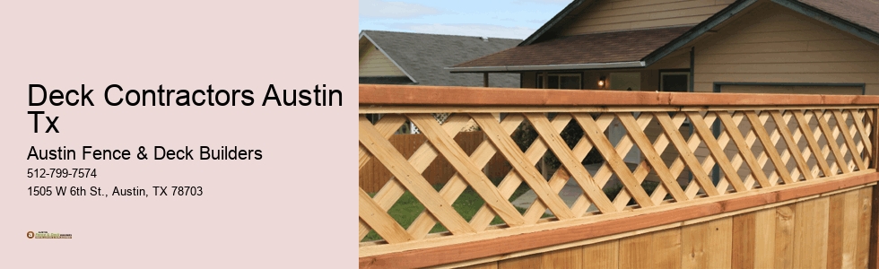 Deck Contractors Austin Tx