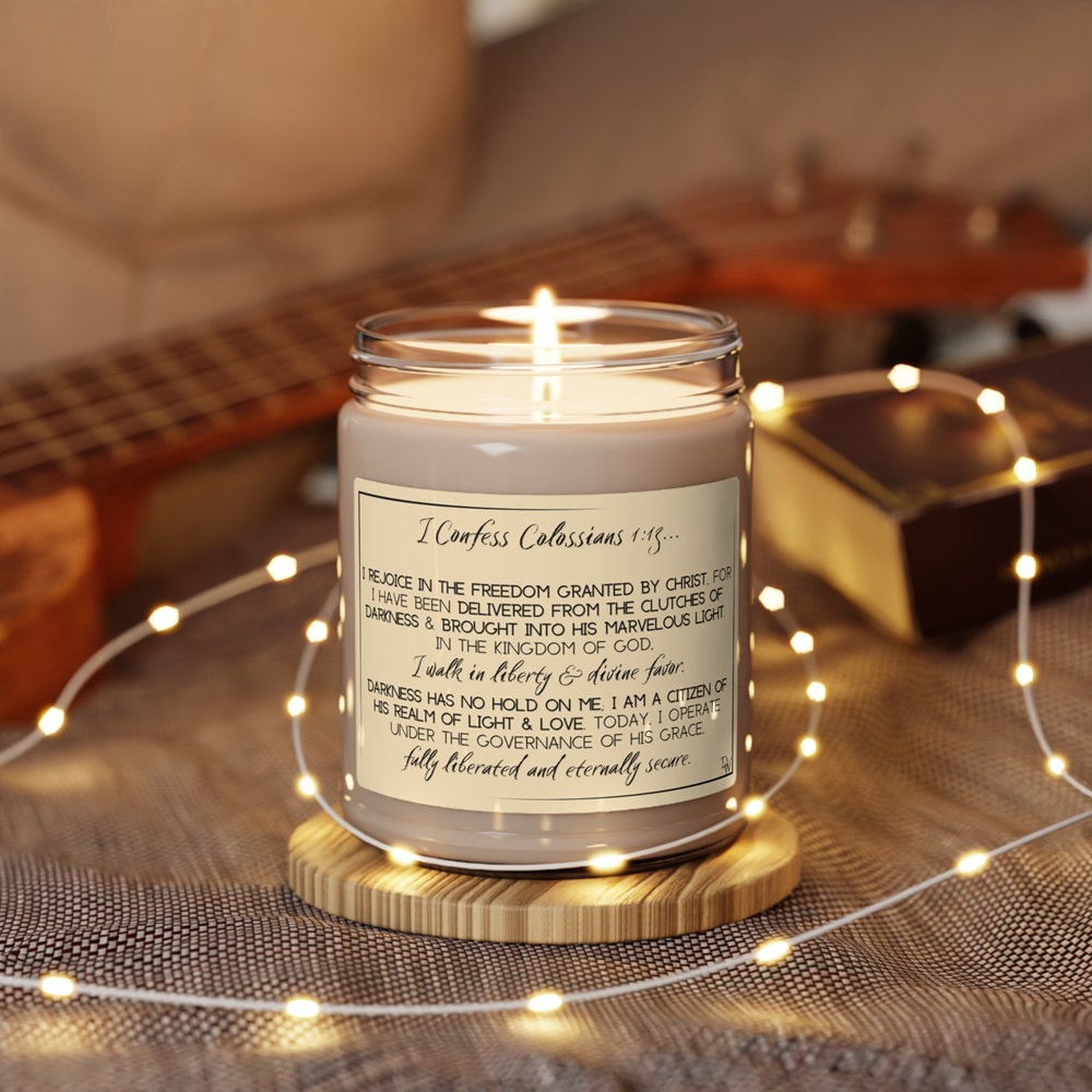 scented candles with inspirational sayings