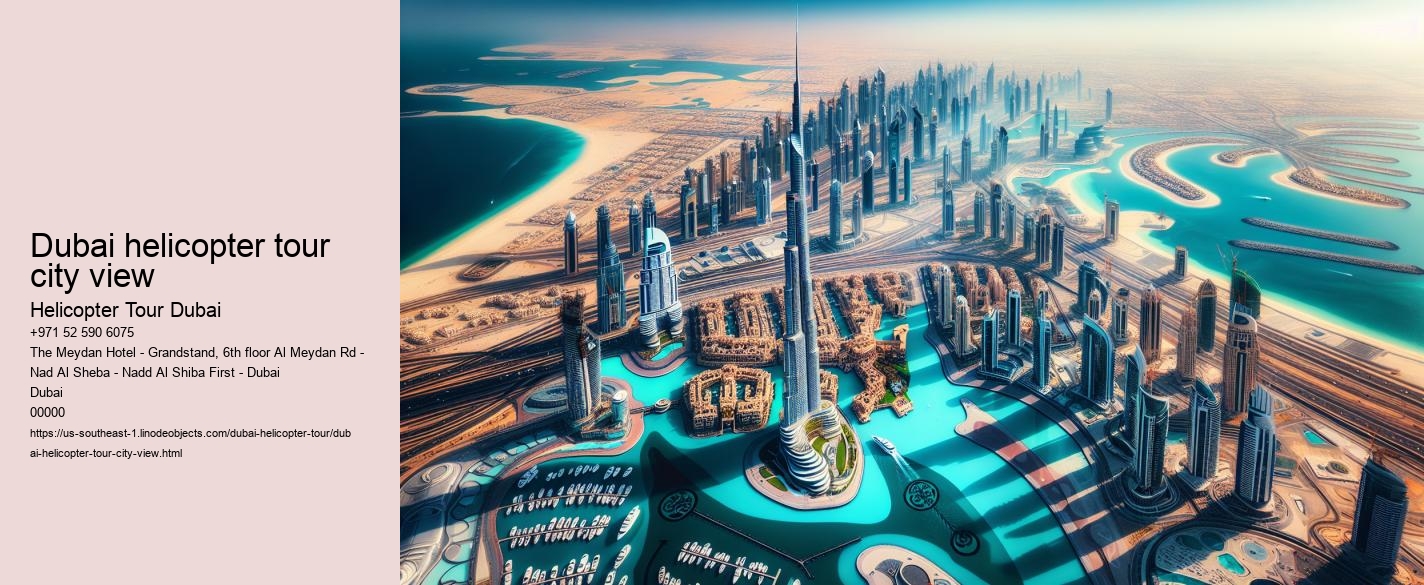 Dubai helicopter tour city view