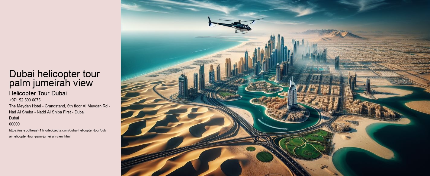 Dubai helicopter tour palm jumeirah view