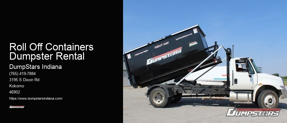 Roll Off Containers Dumpster Rental