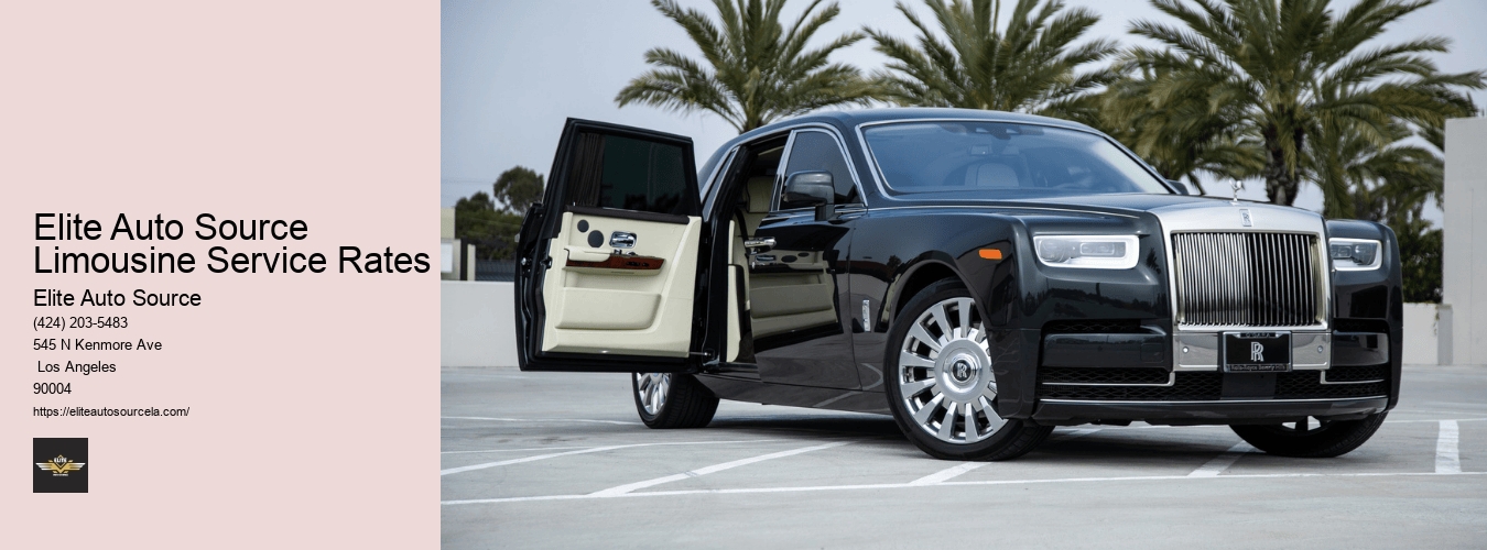 Elite Auto Source Limousine Service Rates