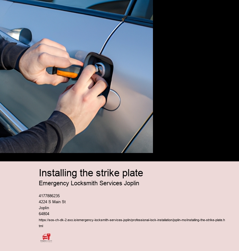 Installing the strike plate