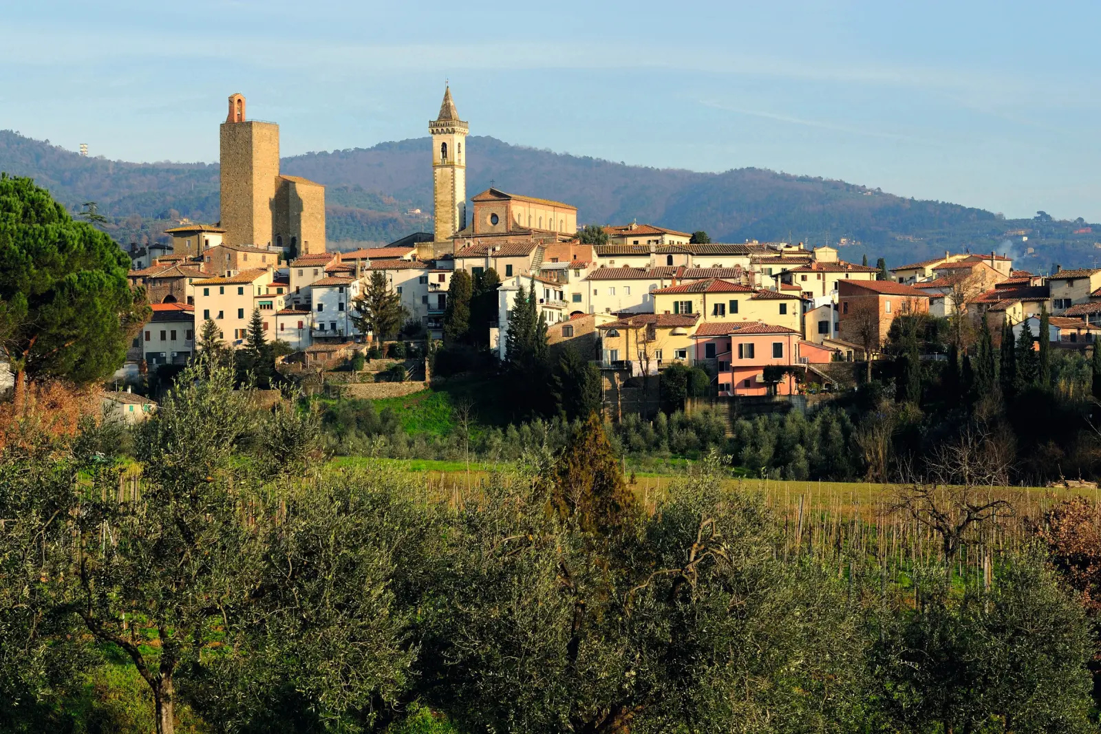 Vinci in the Chianti area, birthplace of Leonardo da Vinci, Italy image