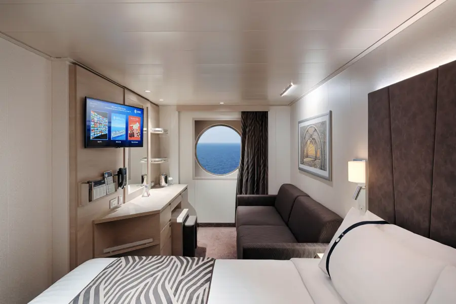 MSC World Asia, outside cabin image