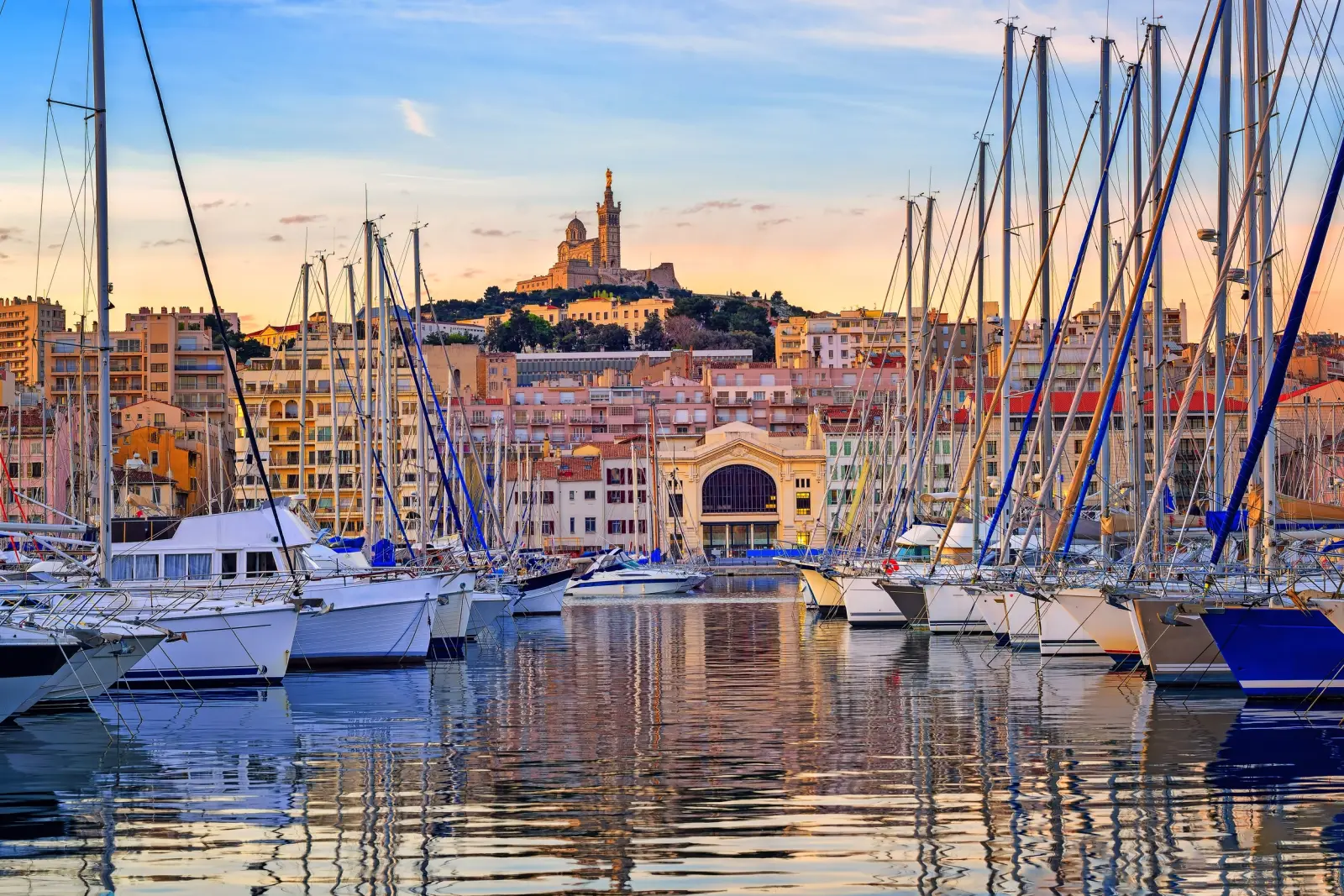 Yachts in the Old Port of Marseille image