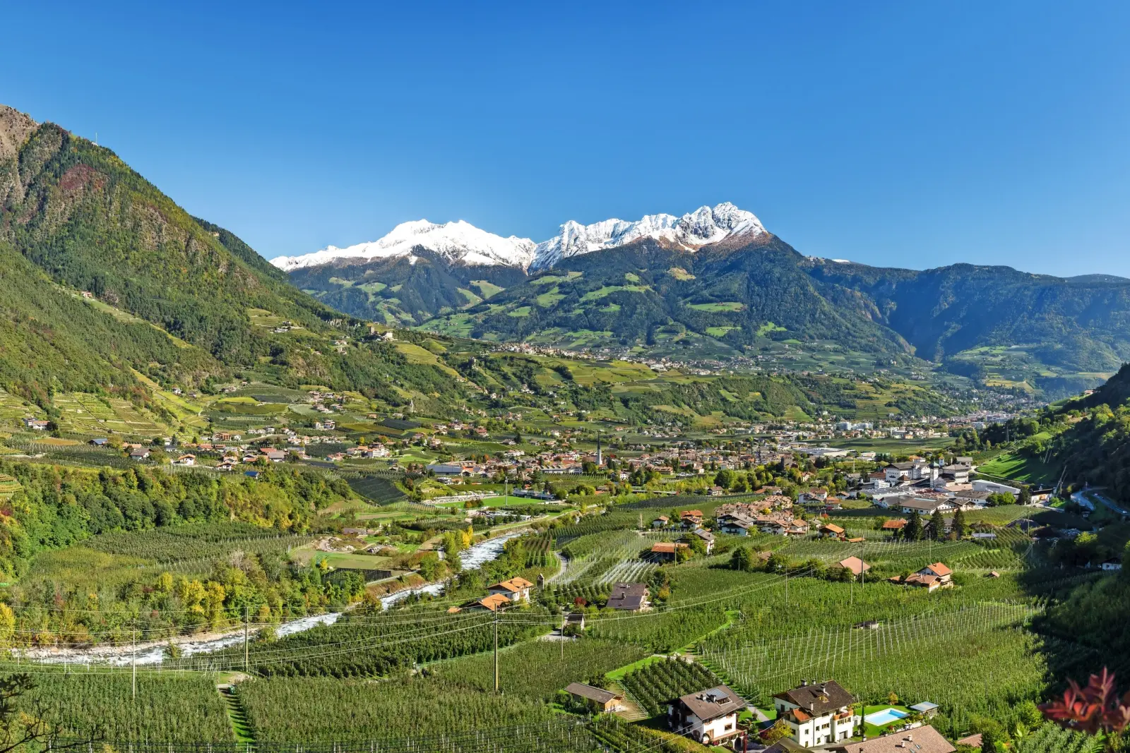 Image Vue sur Mérano et la vallée de l’Adige