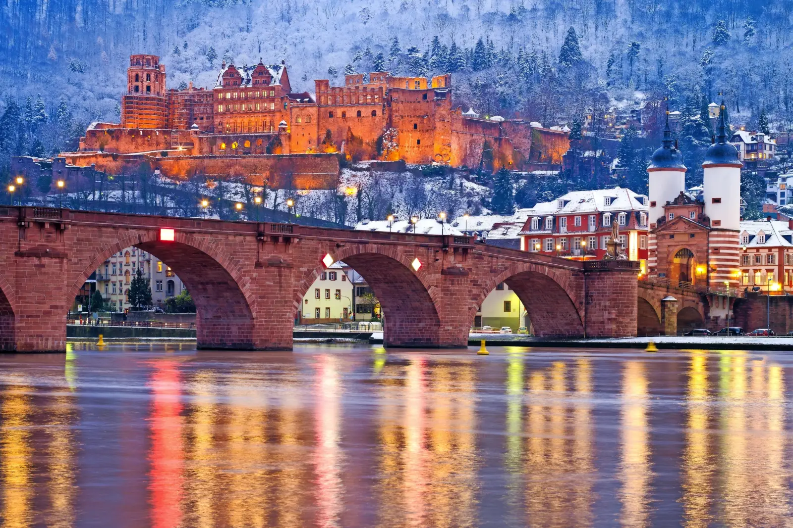 Il castello di Heidelberg in inverno immagine
