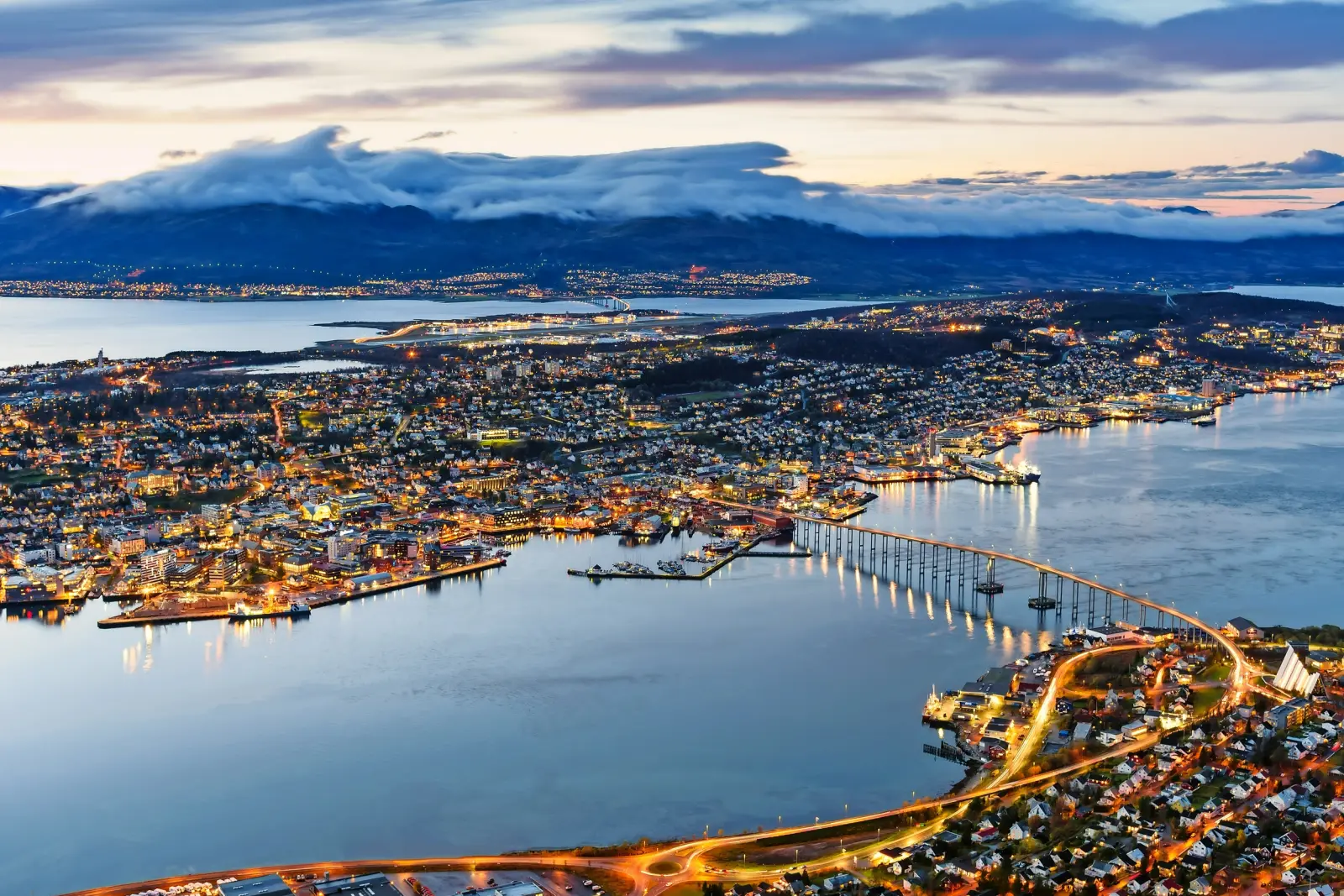 Stadtansicht von Tromso, Norwegen immagine