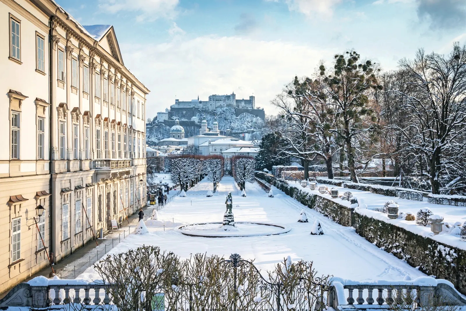 Vista dal castello di Mirabell sulla fortezza di Hohensalzburg