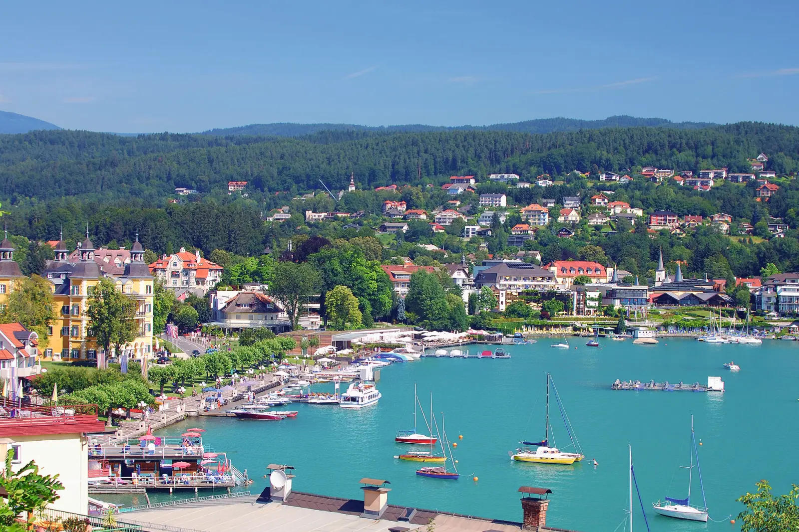 Vista su Velden sul Wörthersee