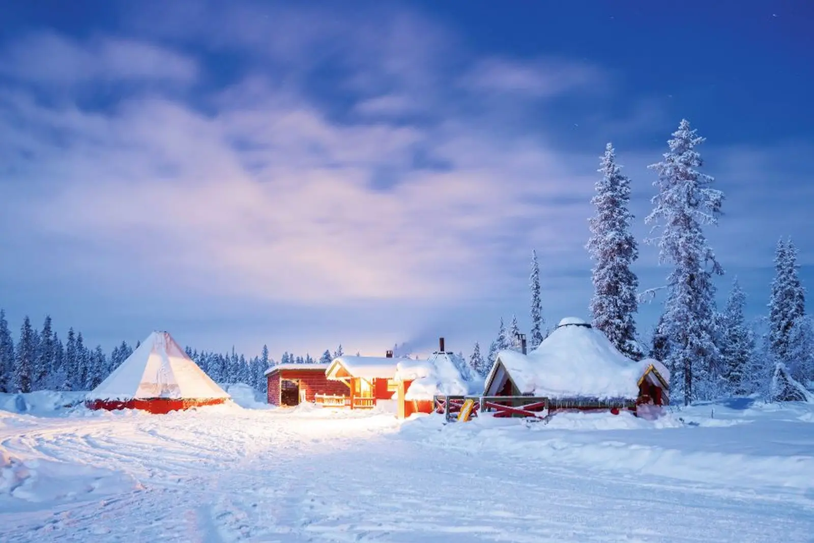 Winterlandschaft in Lappland