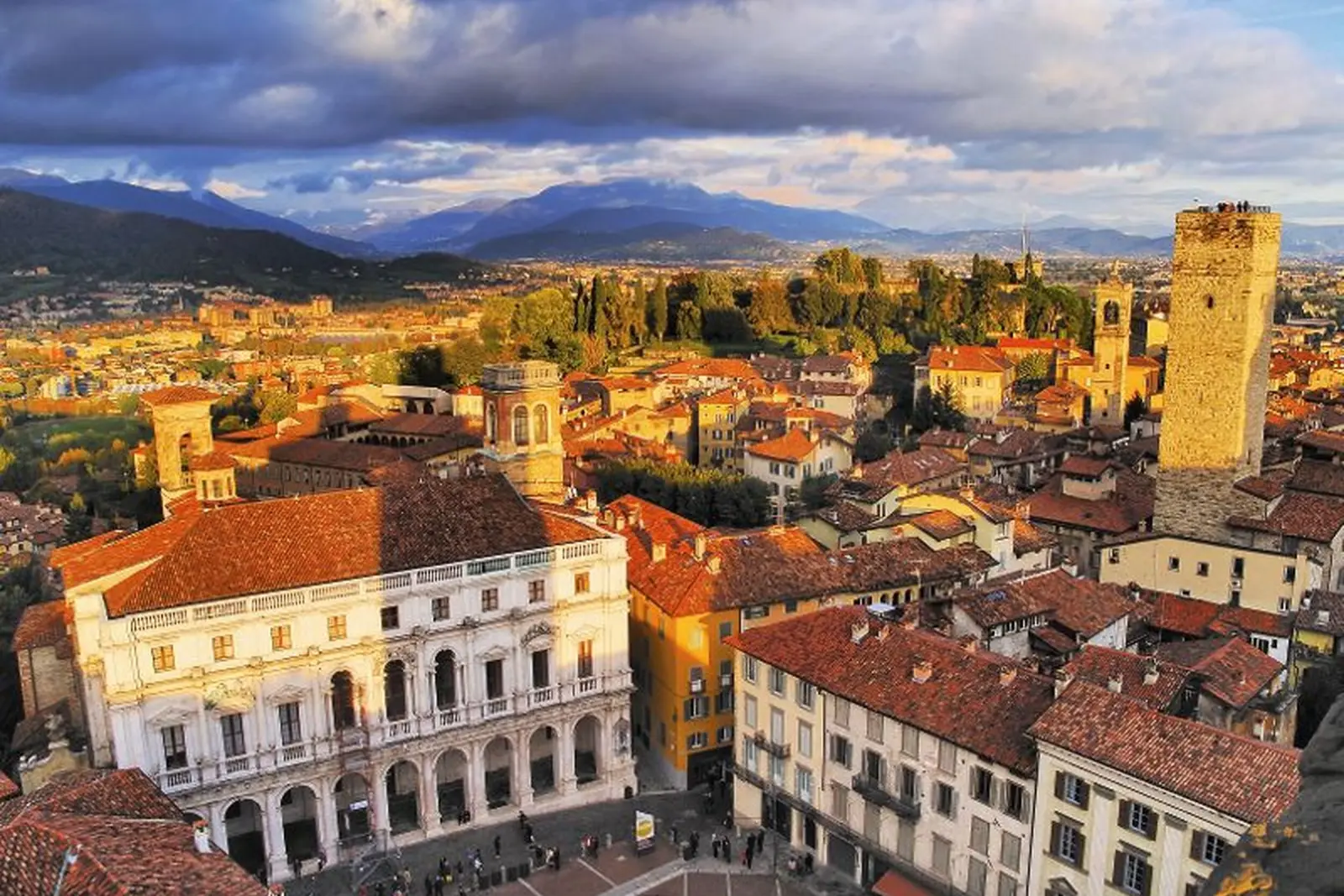 Bergamo, vista dalla torre del Municipio
