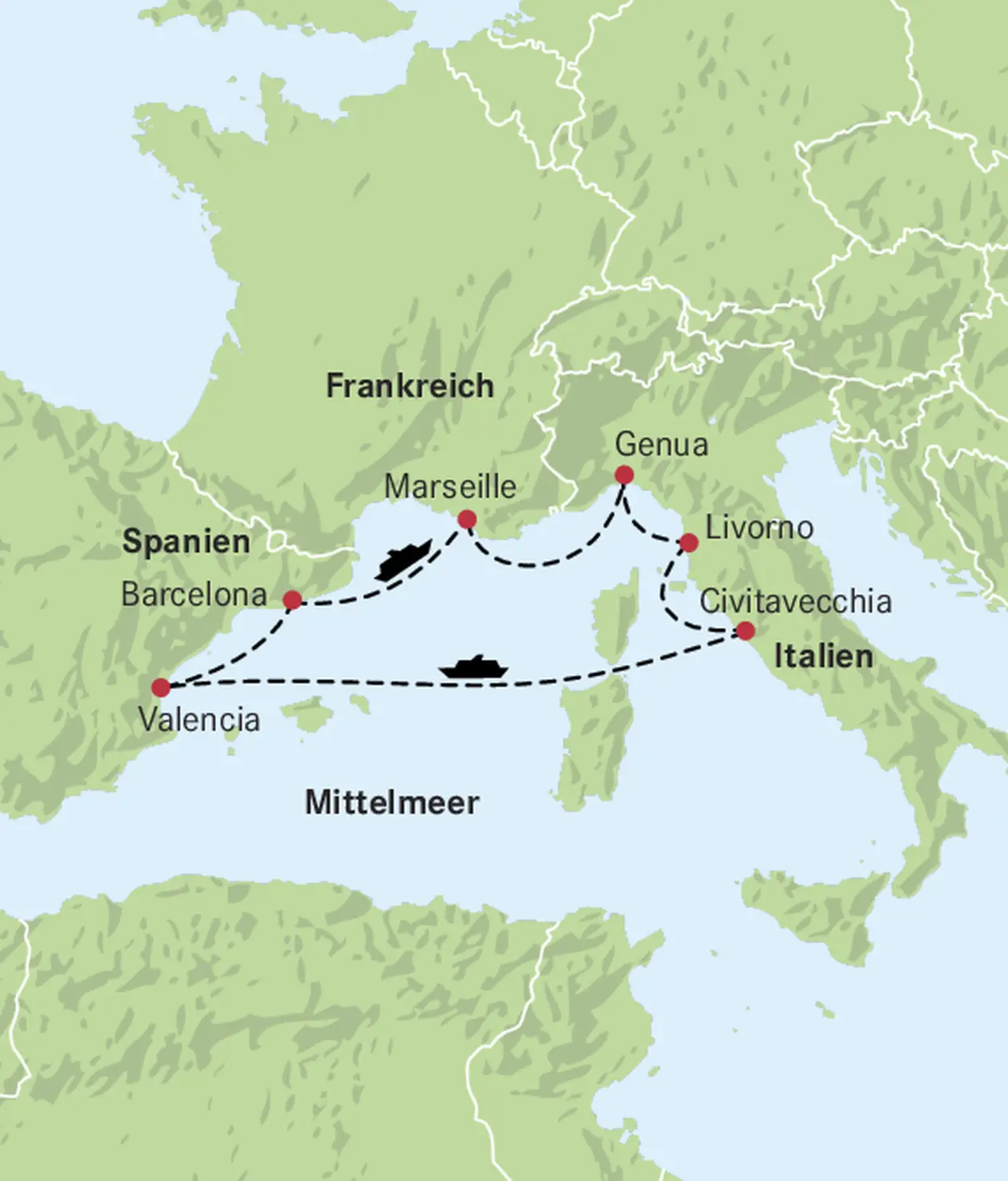 Map of the Mediterranean