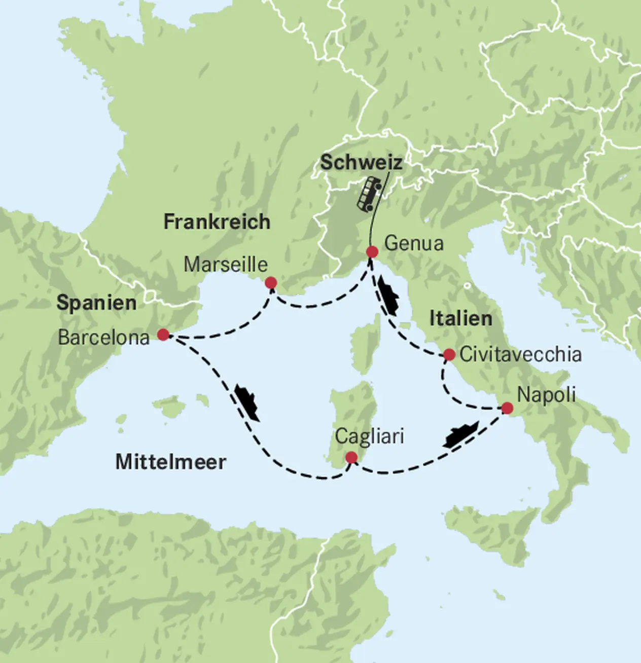 Cartina del Mediterraneo