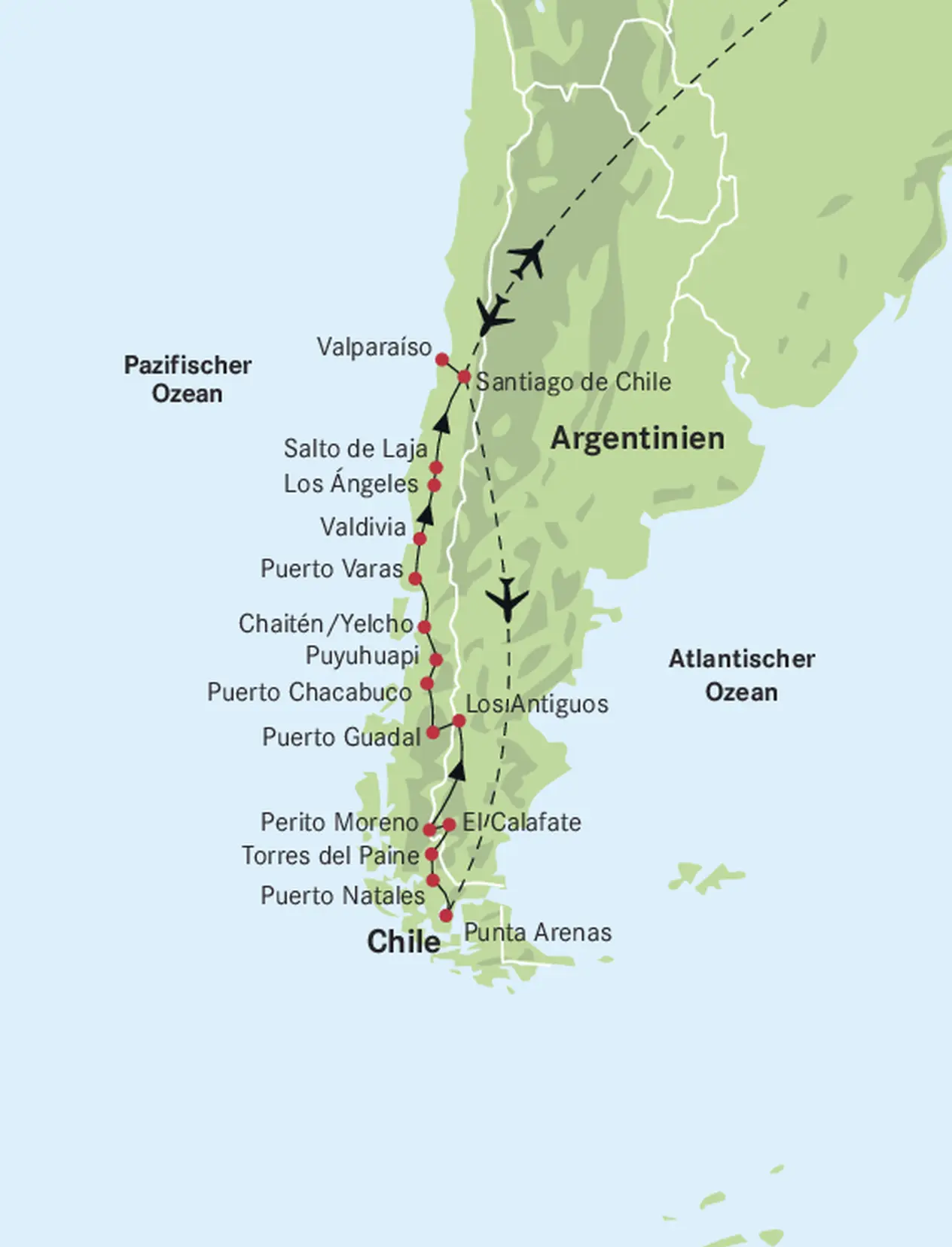 Mappa Patagonia