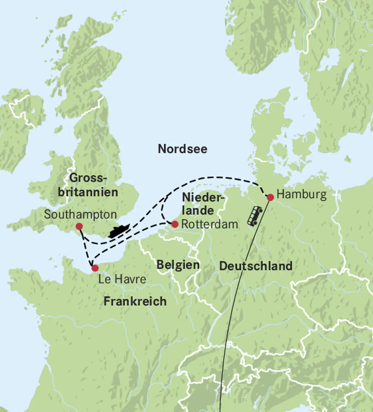 Mappa dell'Europa occidentale