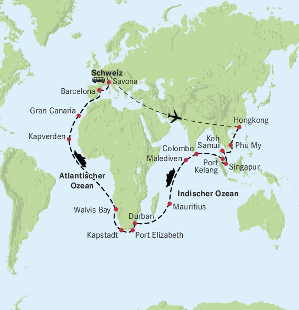 Mappa Hong Kong - Savona