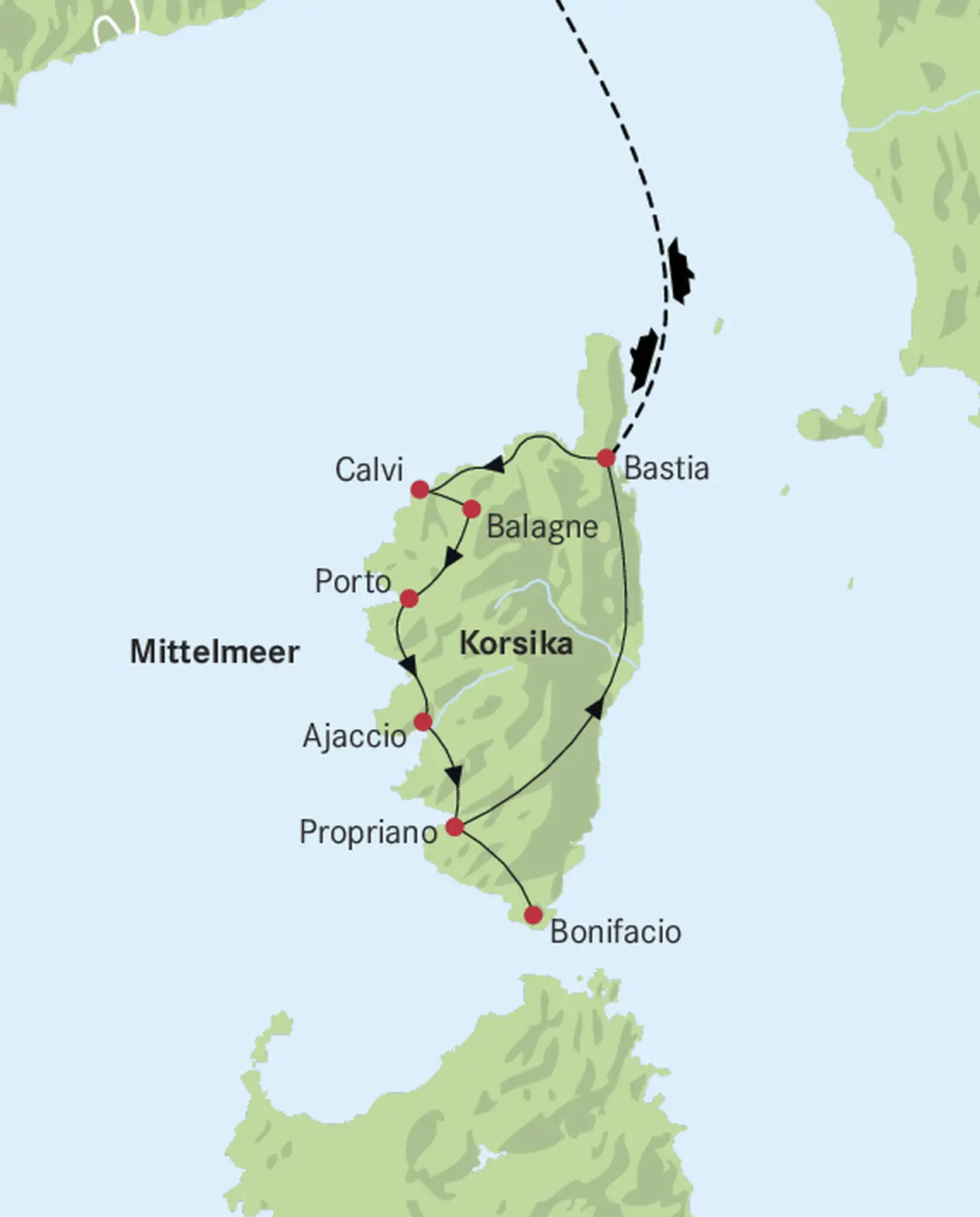 Carta della Corsica