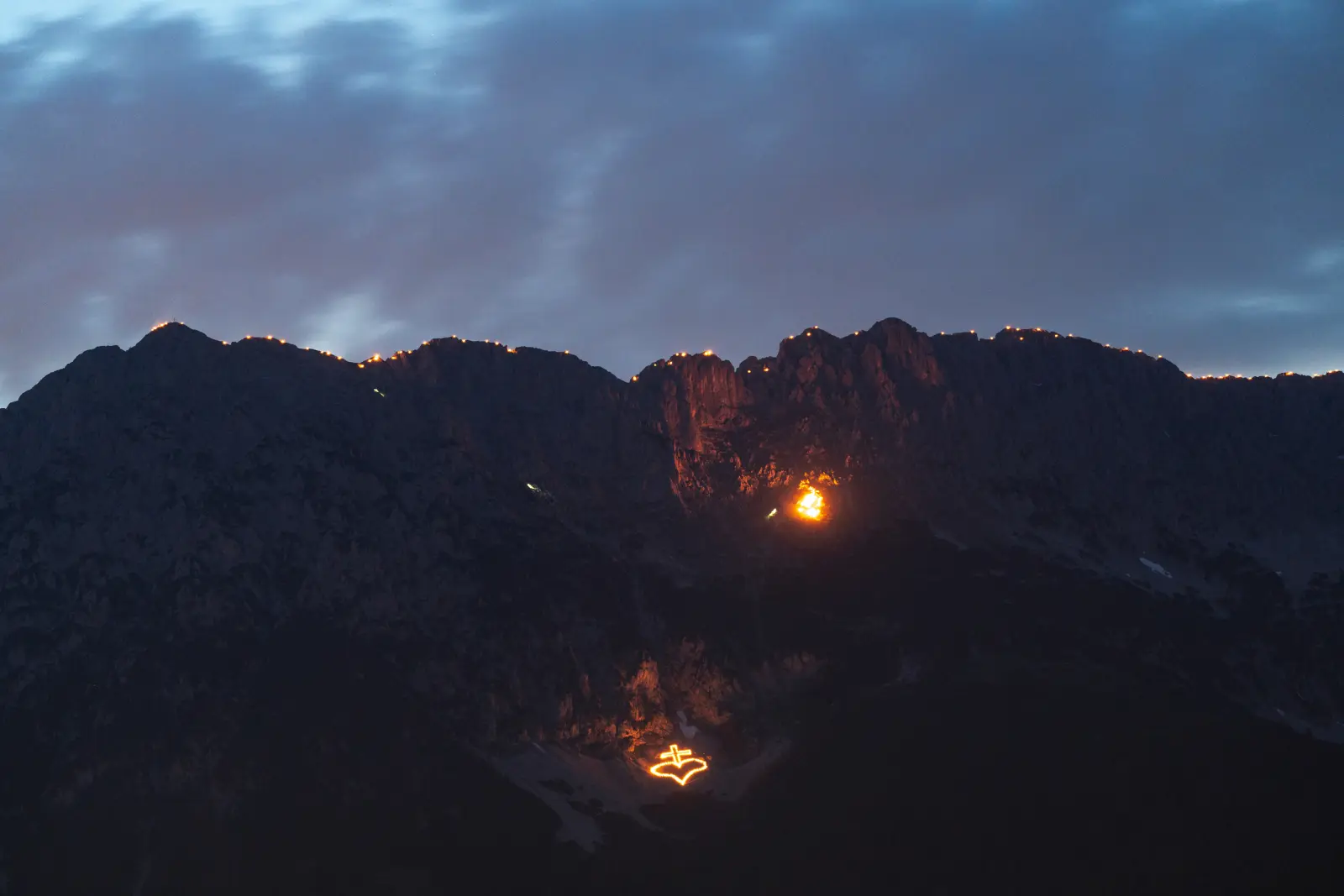 Bergfeuer am Wilden Kaiser