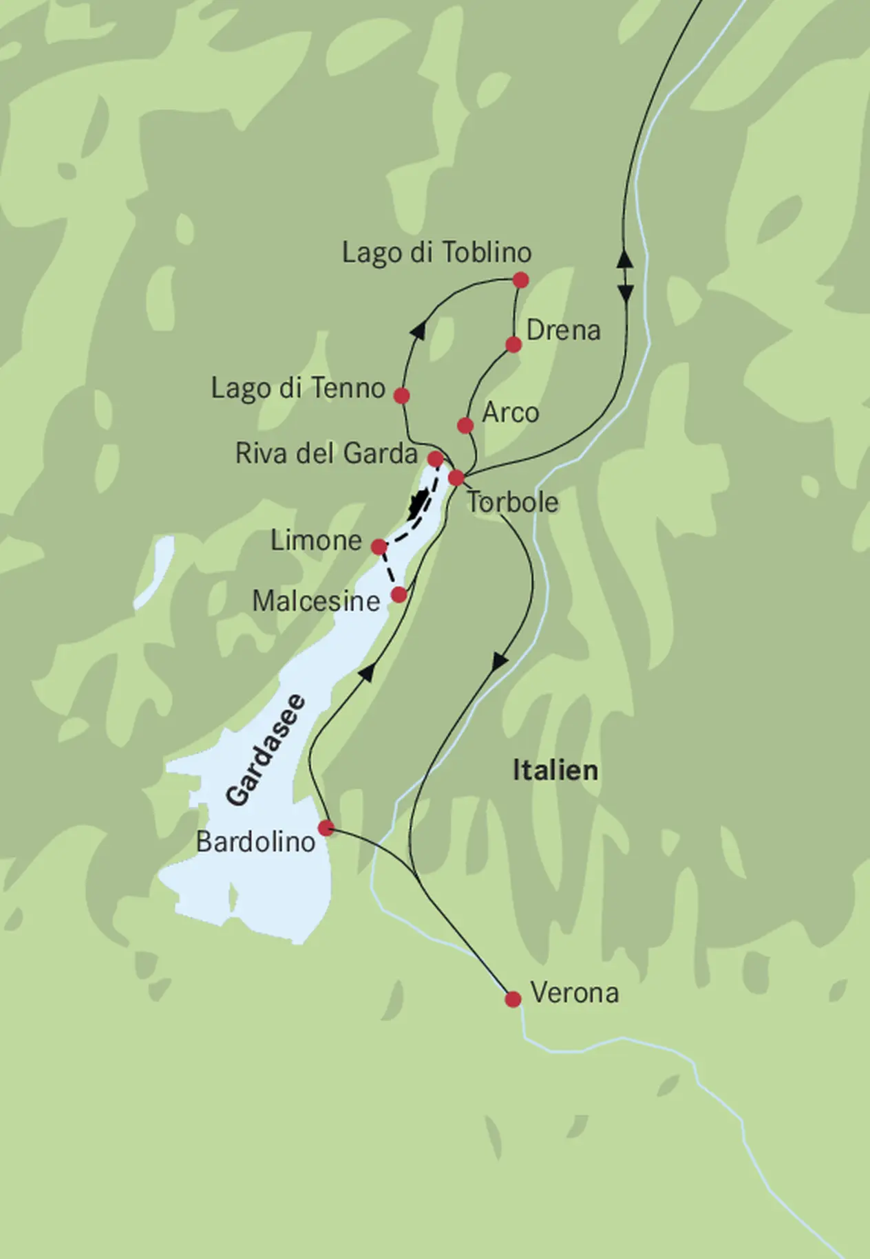 Karte Gardasee