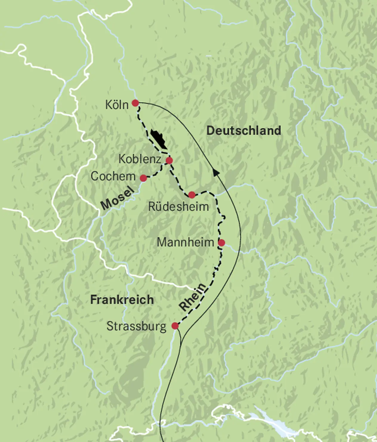 Carte du Rhin