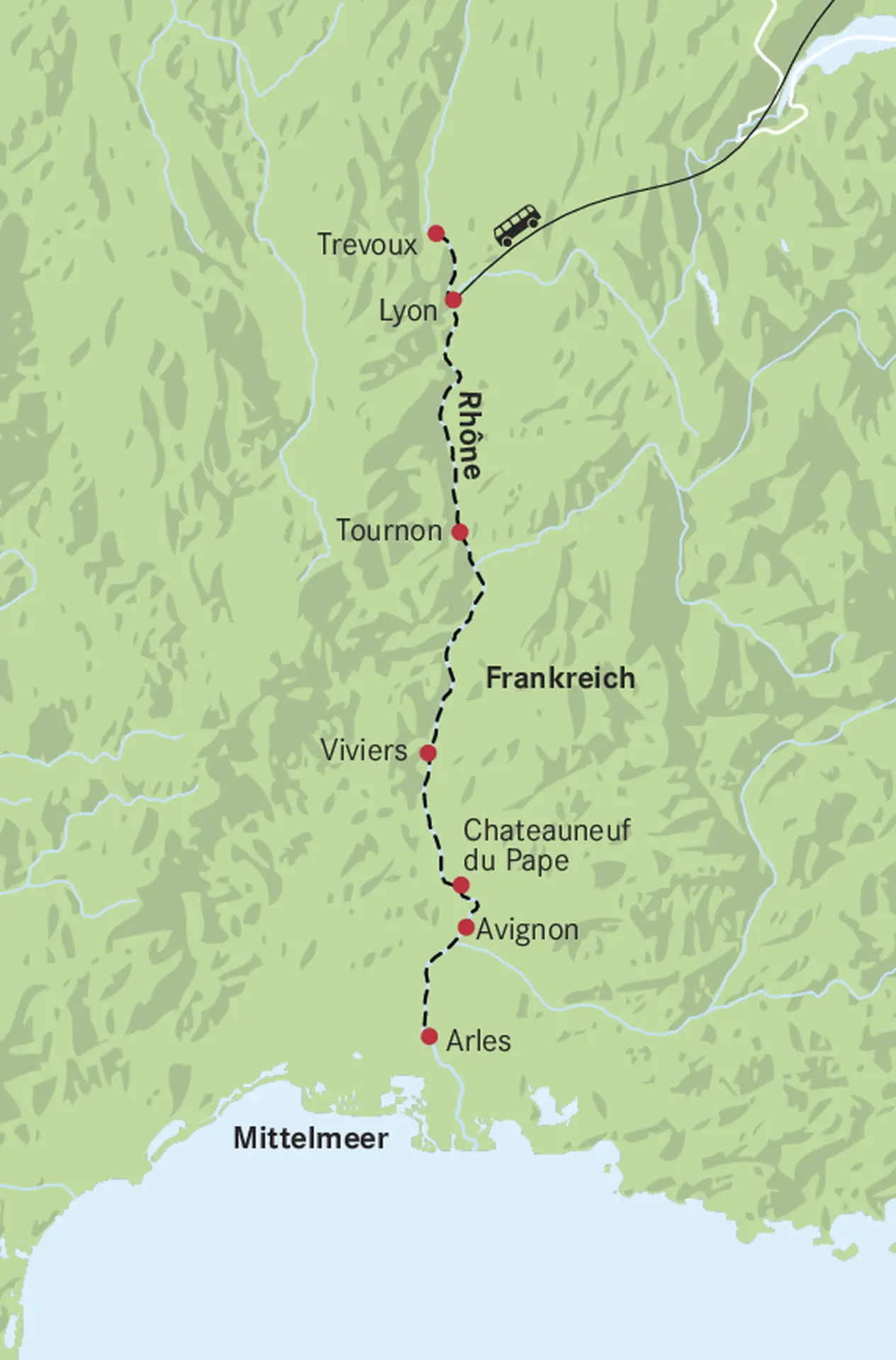Carte France Rhône