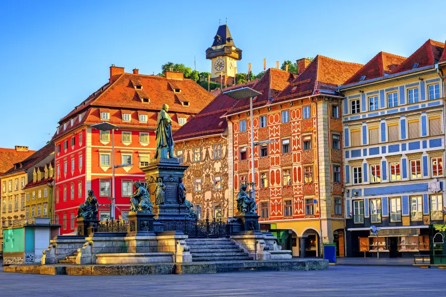 Piazza del centro storico di Graz