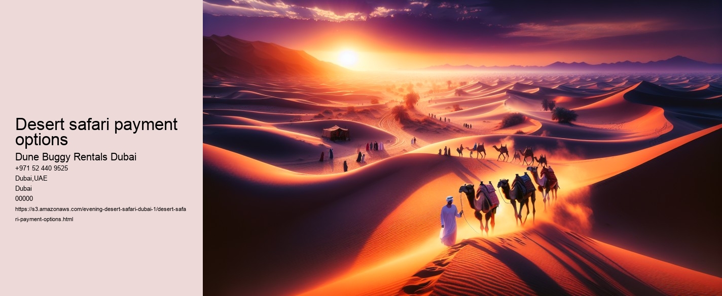 desert safari payment options