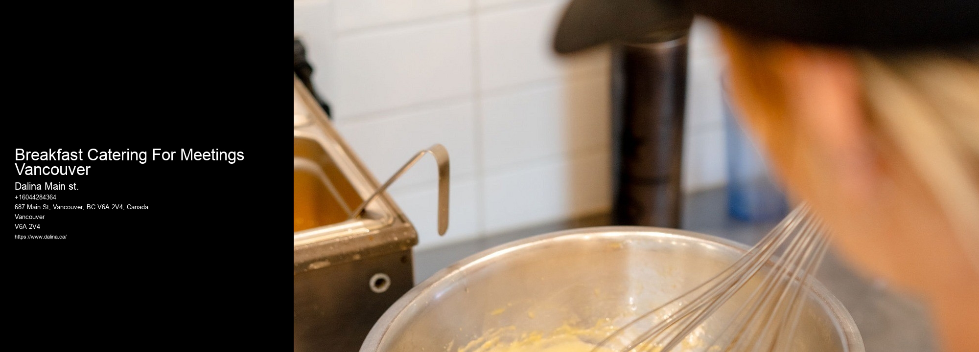 Breakfast Catering For Meetings Vancouver Office Catering Menus