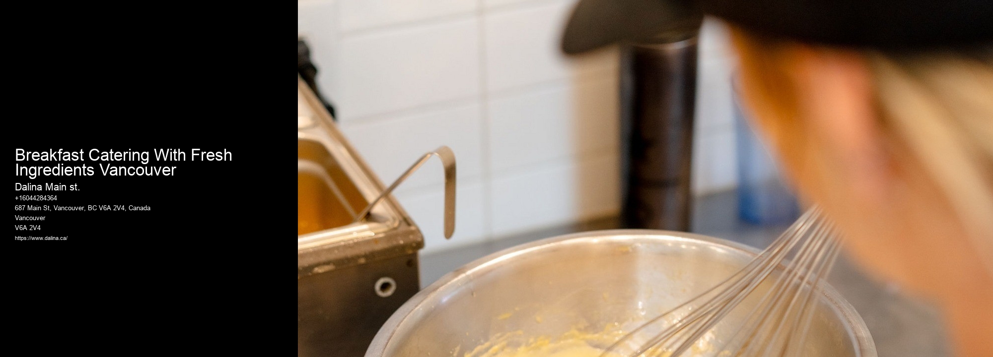 Breakfast Catering Packages Breakfast Catering With Fresh Ingredients Vancouver